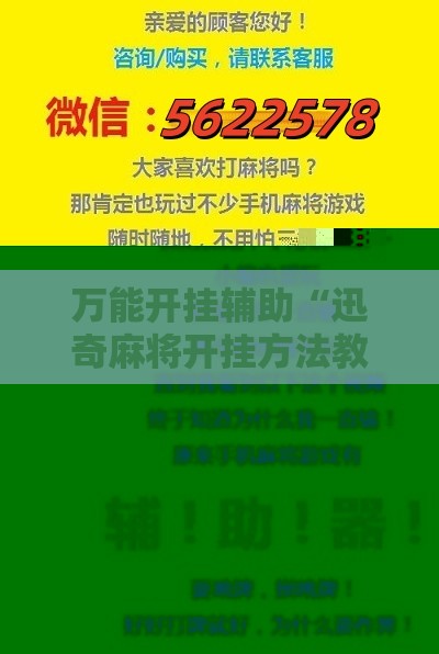 万能开挂辅助“迅奇麻将开挂方法教程”2026开挂教程步骤