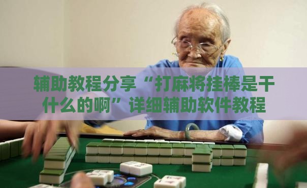 辅助教程分享“打麻将挂棒是干什么的啊”详细辅助软件教程