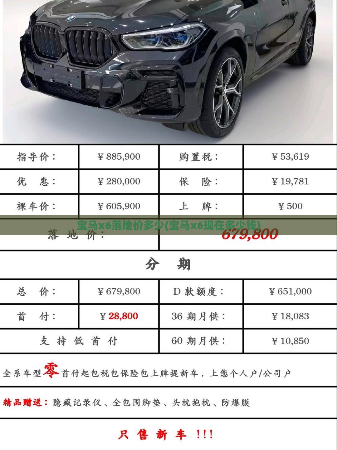宝马x6落地价多少(宝马x6现在多少钱) 宝马x6落地价多少(宝马x6现在多少钱)