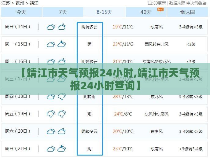【靖江市天气预报24小时,靖江市天气预报24小时查询】